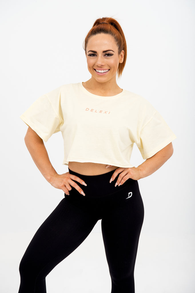 Crop tee - Yellow