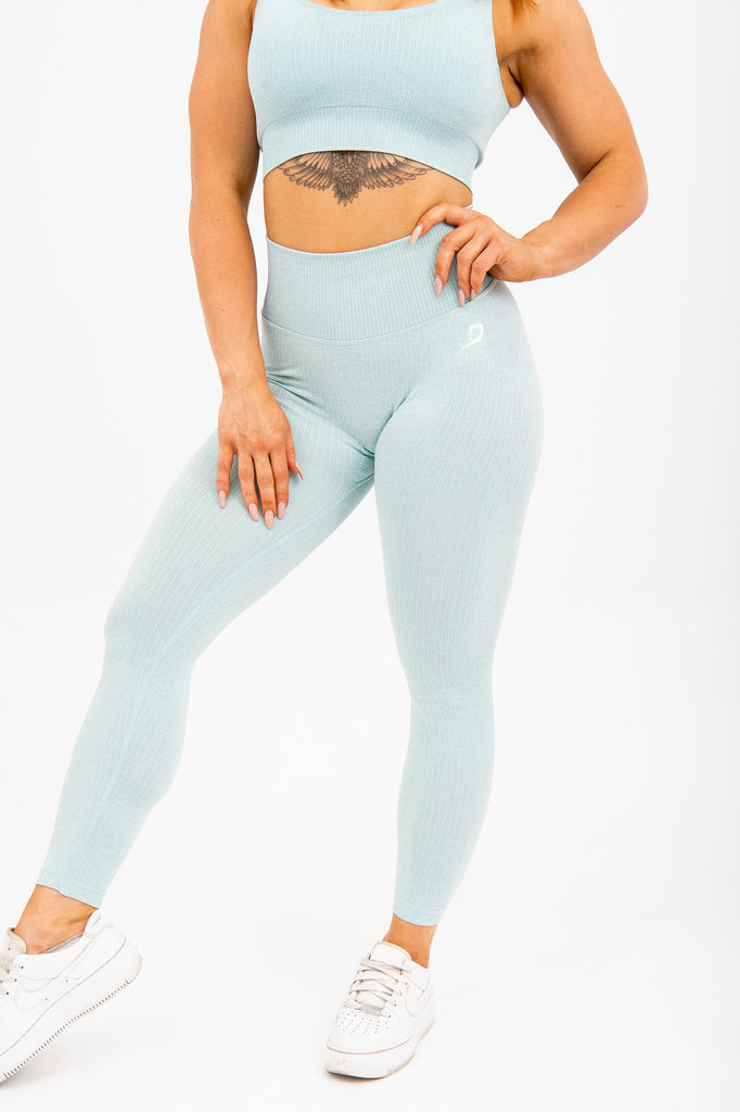 Ribbed Seamless Crop - Teal