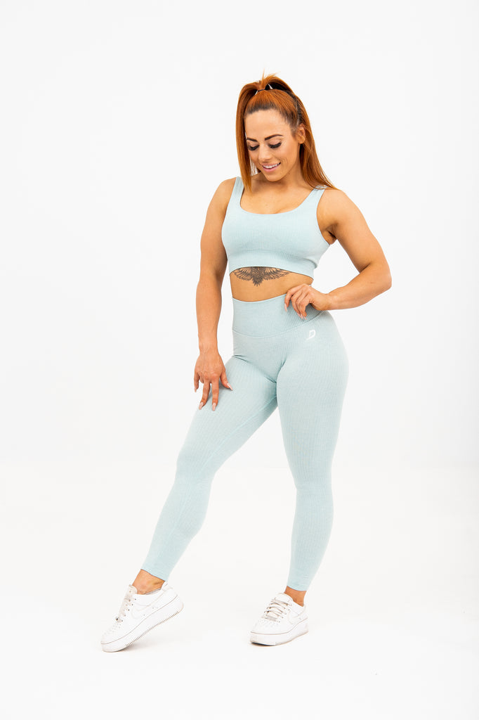 Ribbed Seamless Crop - Teal